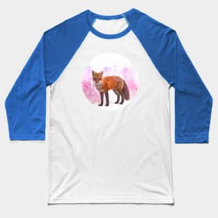 Pink Fields Fox Baseball T-Shirt